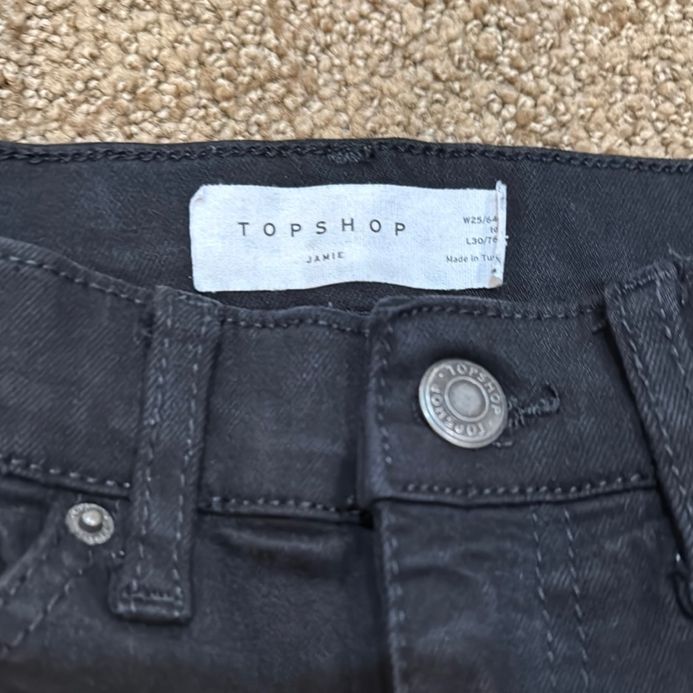Women's Black Jeans- skinny - topshop-25”x30” - Picture 3 of 4